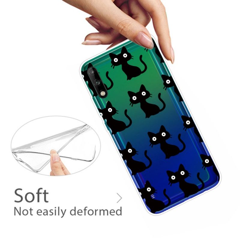 Etui Huawei P40 Lite E / Y7p Wiele Czarnych Kotów Etui Ochronne