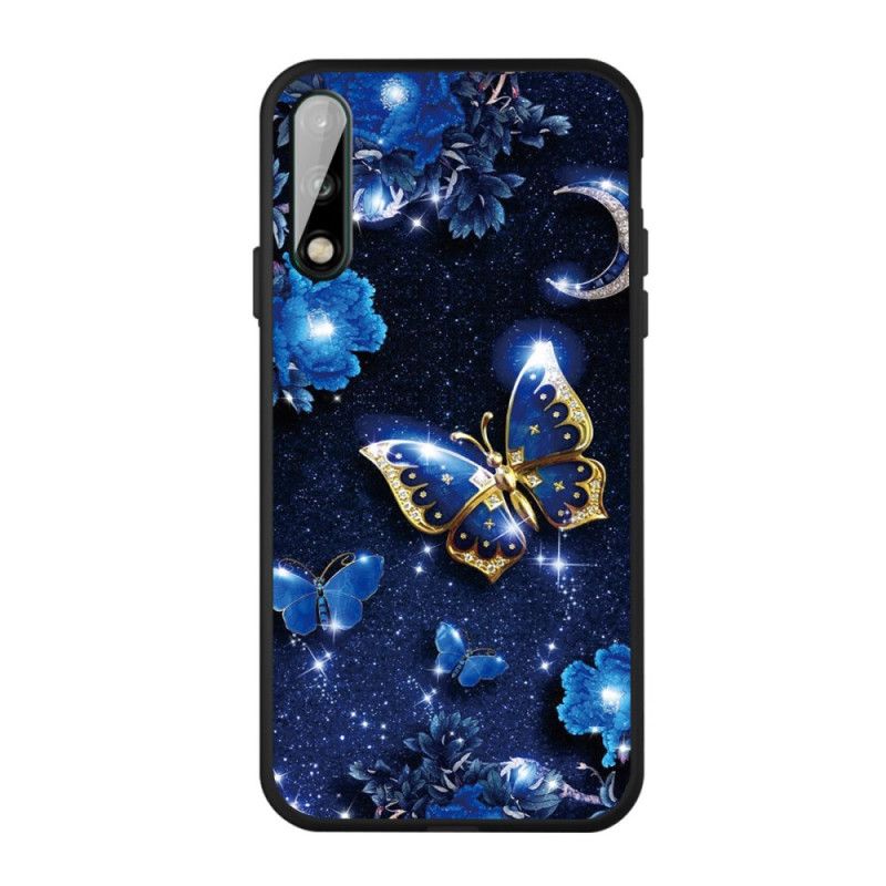 Etui Huawei P40 Lite E / Y7p Złoty Motyl