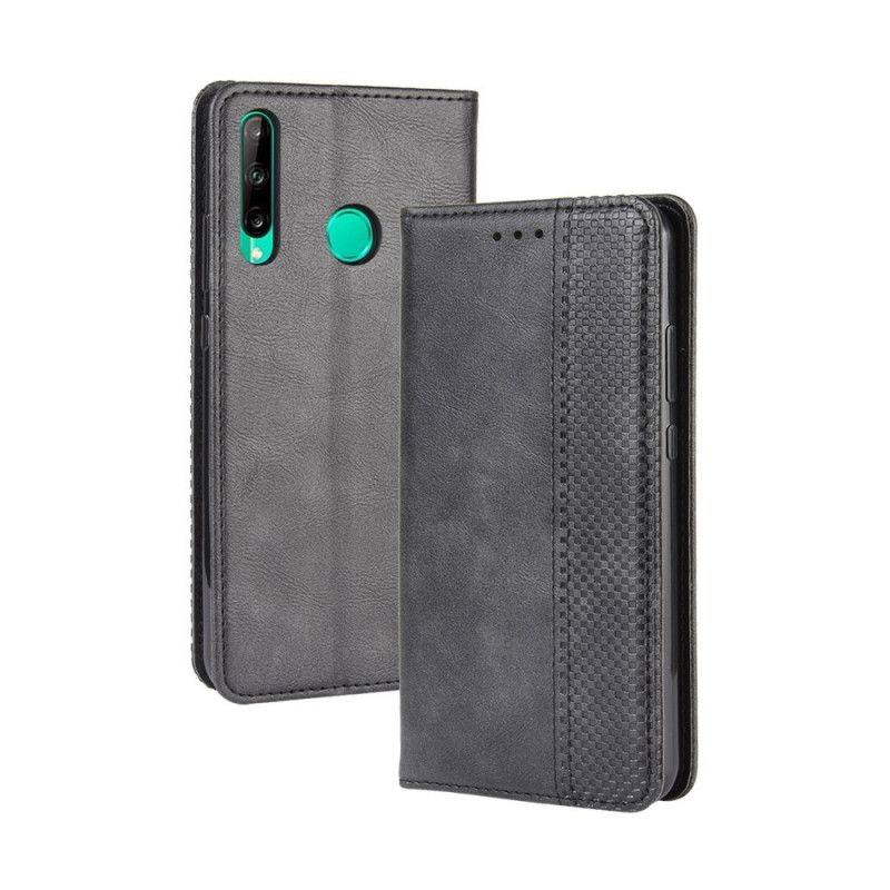 Flip Kotelot Huawei P40 Lite E / Y7p Czerwony Czarny Etui na Telefon Stylizowany Efekt Skóry W Stylu Vintage