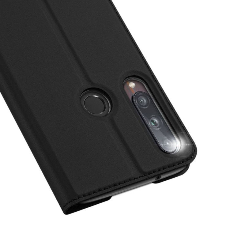 Flip Kotelot Huawei P40 Lite E / Y7p Granatowy Czarny Skóra Pro Dux Ducis Etui Ochronne