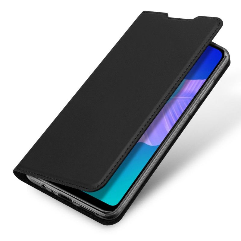 Flip Kotelot Huawei P40 Lite E / Y7p Granatowy Czarny Skóra Pro Dux Ducis Etui Ochronne