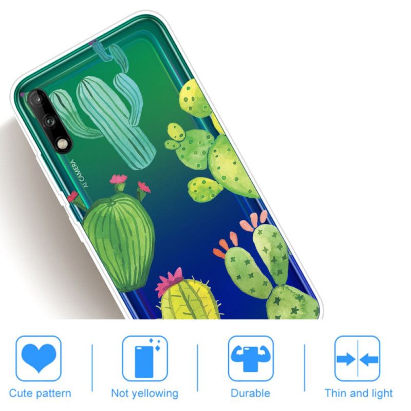 Futerały Huawei P40 Lite E / Y7p Etui na Telefon Kaktus Akwarelowy