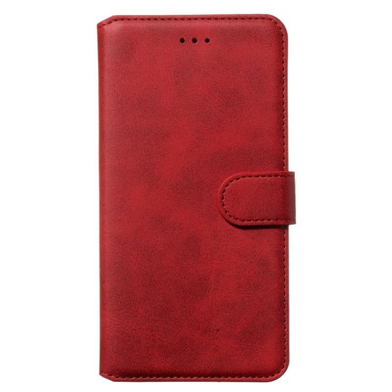 Etui Folio iPhone X Czerwony Czarny Jednolity Kolor Etui Ochronne