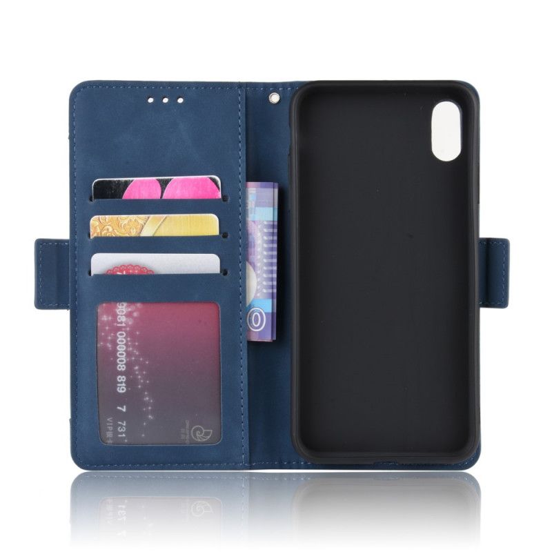 Etui Folio iPhone X Czerwony Czarny Karta Wielofunkcyjna Pierwszej Klasy Etui Ochronne