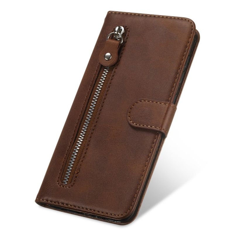 Etui Folio iPhone X Czerwony Czarny Portmonetka Vintage Etui Ochronne