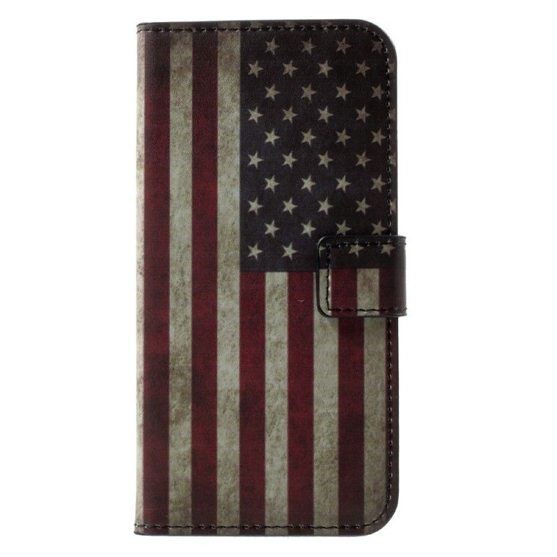 Etui Folio iPhone X Flaga Usa