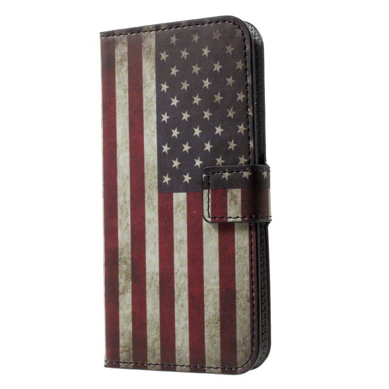 Etui Folio iPhone X Flaga Usa