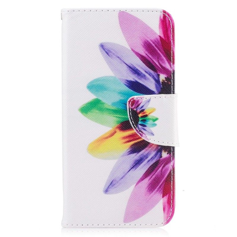 Etui Folio iPhone X Kwiat Akwareli Etui Ochronne