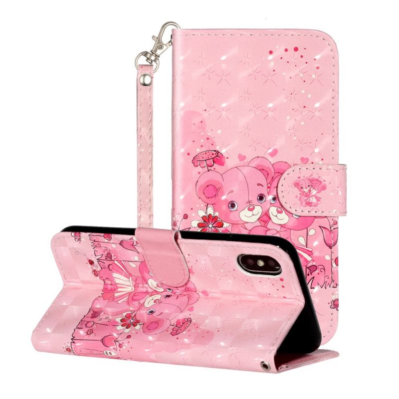 Etui Folio iPhone X Pluszowe Misie Ze Stringami Etui Ochronne