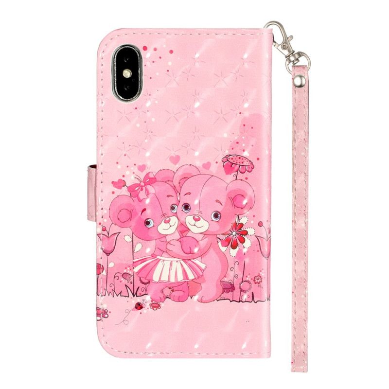 Etui Folio iPhone X Pluszowe Misie Ze Stringami Etui Ochronne