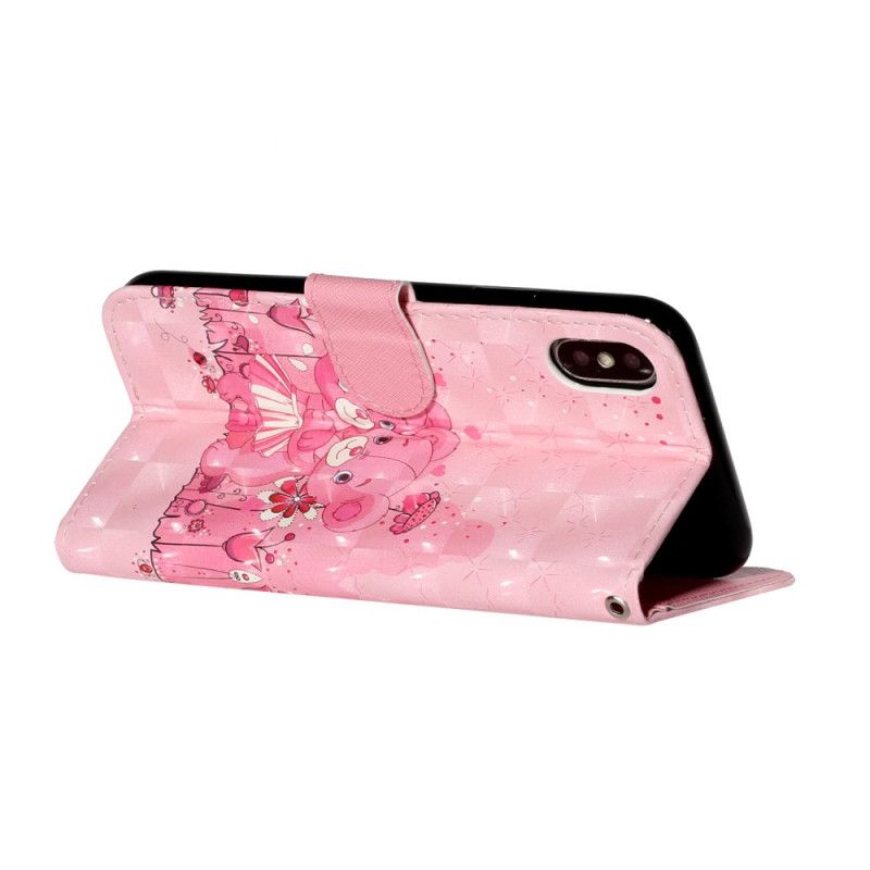 Etui Folio iPhone X Pluszowe Misie Ze Stringami Etui Ochronne