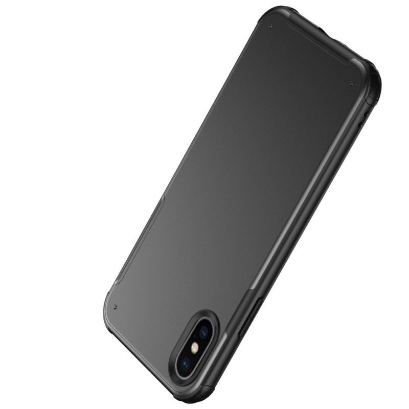 Etui iPhone X Biały Czarny Matowa Hybryda