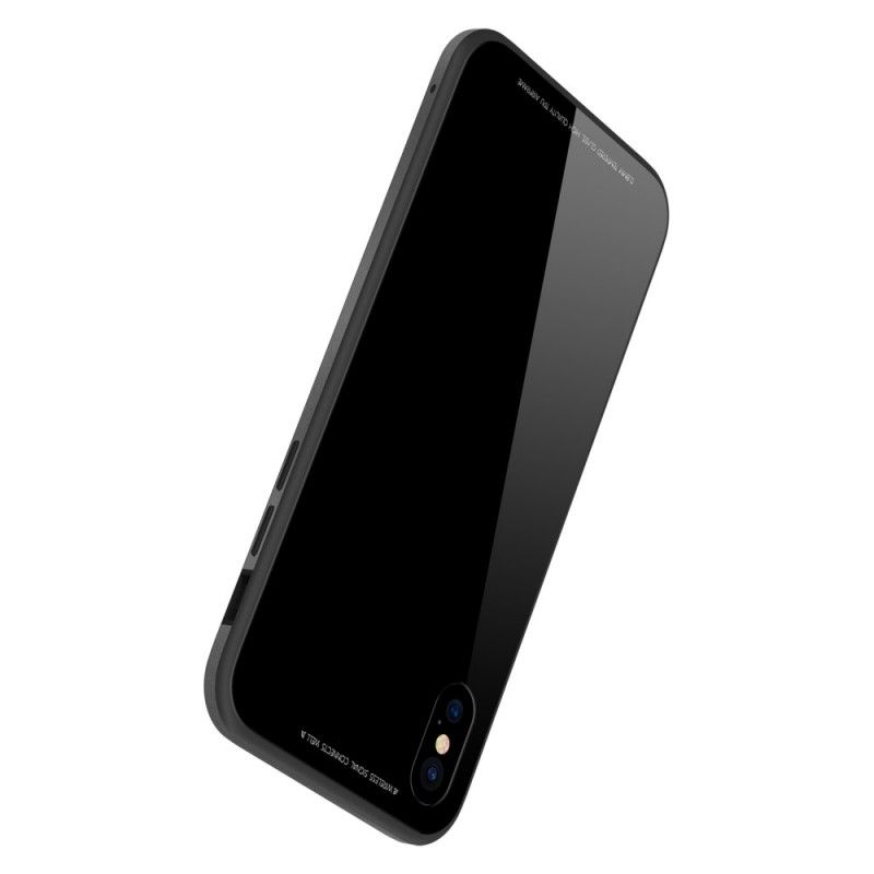 Etui iPhone X Biały Czarny Połysk Sulada