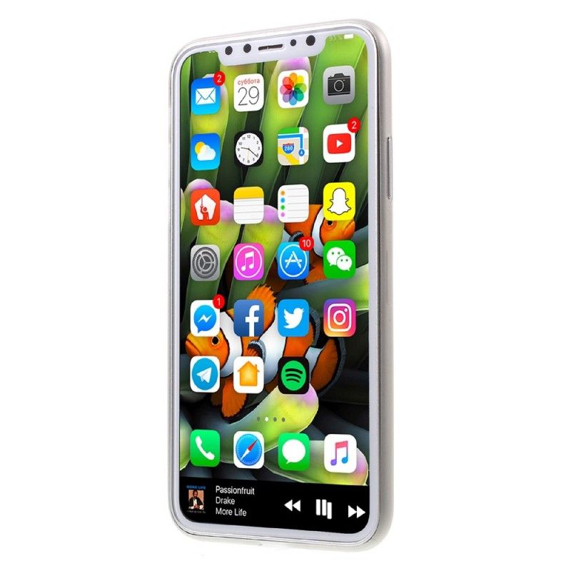 Etui iPhone X Biały Czarny Ultra Drobny Mat Etui Ochronne