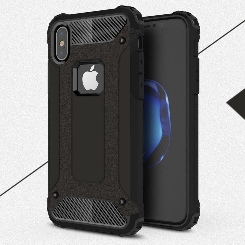 Etui iPhone X Czerwony Czarny Ocalały Etui Ochronne