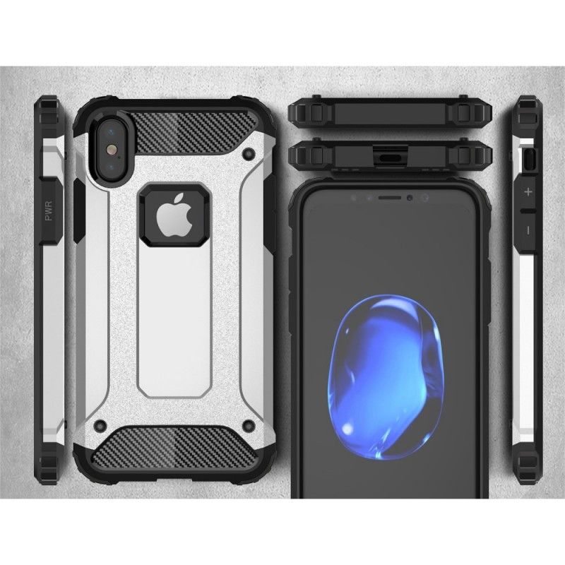 Etui iPhone X Czerwony Czarny Ocalały Etui Ochronne