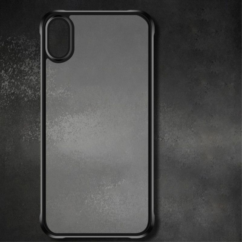 Etui iPhone X Czerwony Czarny Przezroczyste Poduszki Ochronne Leeu Etui Ochronne