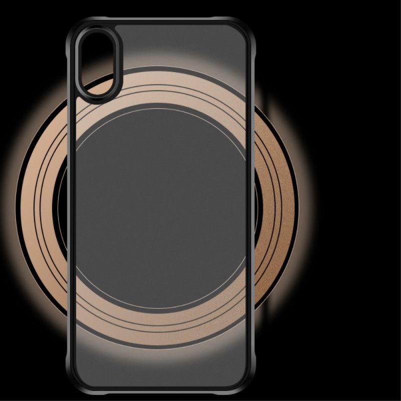 Etui iPhone X Czerwony Czarny Przezroczyste Poduszki Ochronne Leeu Etui Ochronne