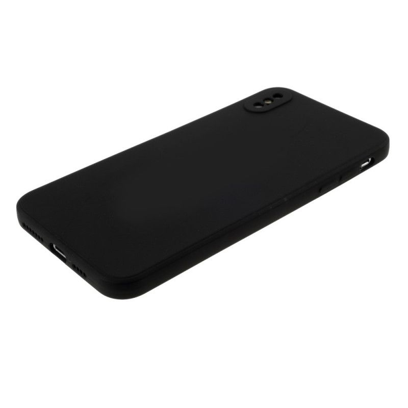 Etui iPhone X Czerwony Czarny Sztywny Mat Silikonowy Etui Ochronne