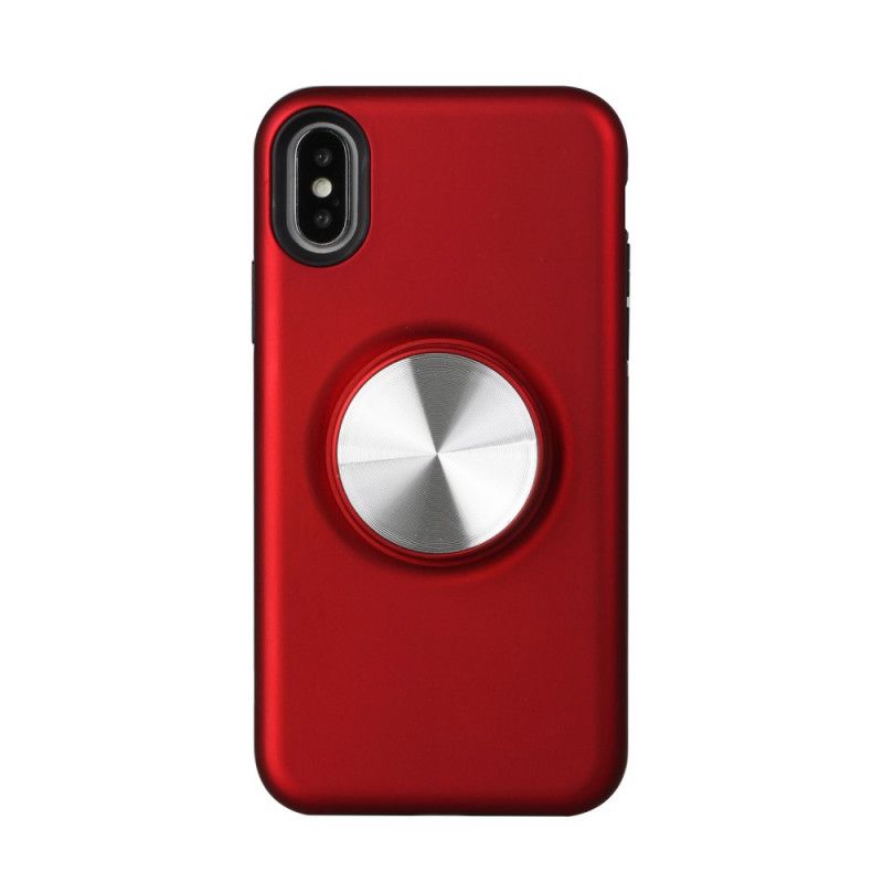 Etui iPhone X Czerwony Czarny Wymienny Nośnik Magnetyczny Etui Ochronne