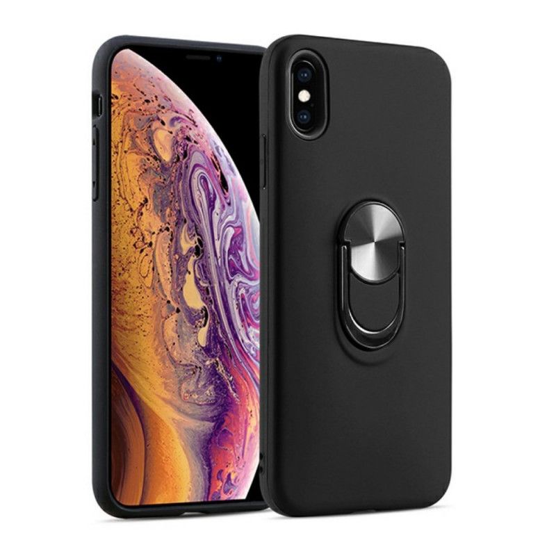 Etui iPhone X Czerwony Czarny Zdejmowany Z Pierścieniem Podtrzymującym