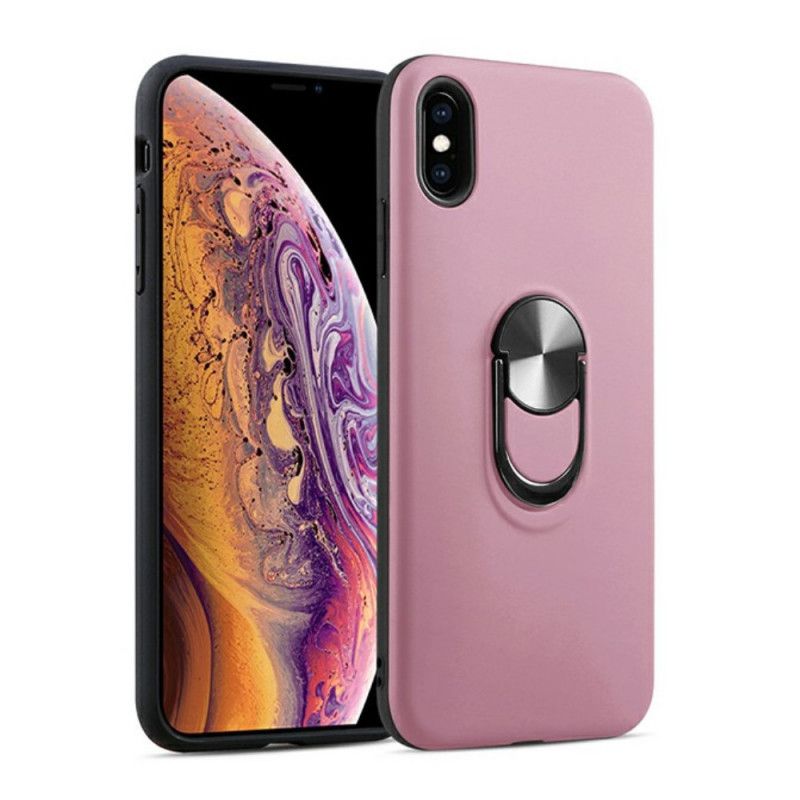 Etui iPhone X Czerwony Czarny Zdejmowany Z Pierścieniem Podtrzymującym