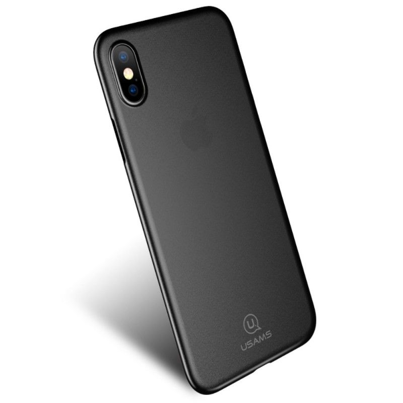 Etui iPhone X Szary Czarny Miękkie Usamy Z Serii