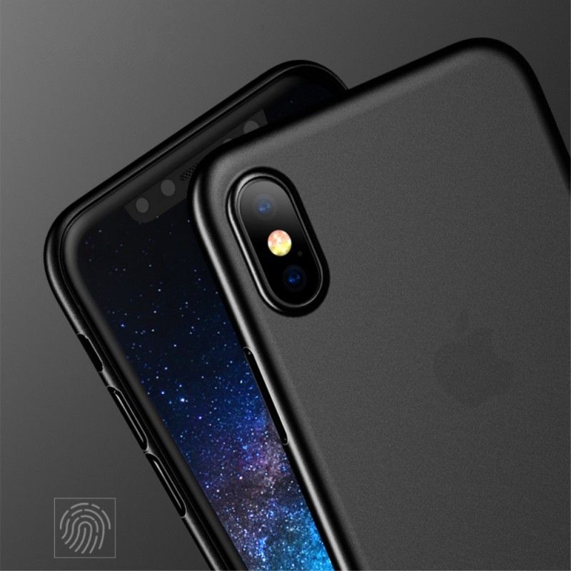 Etui iPhone X Szary Czarny Miękkie Usamy Z Serii