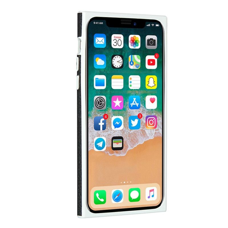 Etui iPhone X Szary Czarny Etui Na Karty Z Prawdziwej Skóry Liczi Ze Smyczą Etui Ochronne