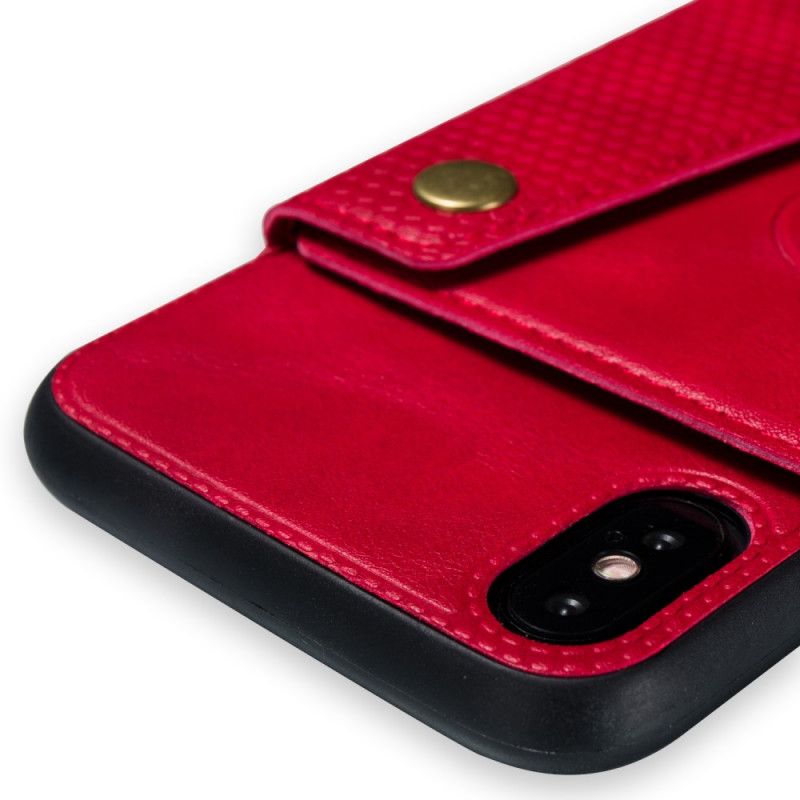 Etui iPhone X Szary Czarny Portfel Zatrzaskowy Etui Ochronne