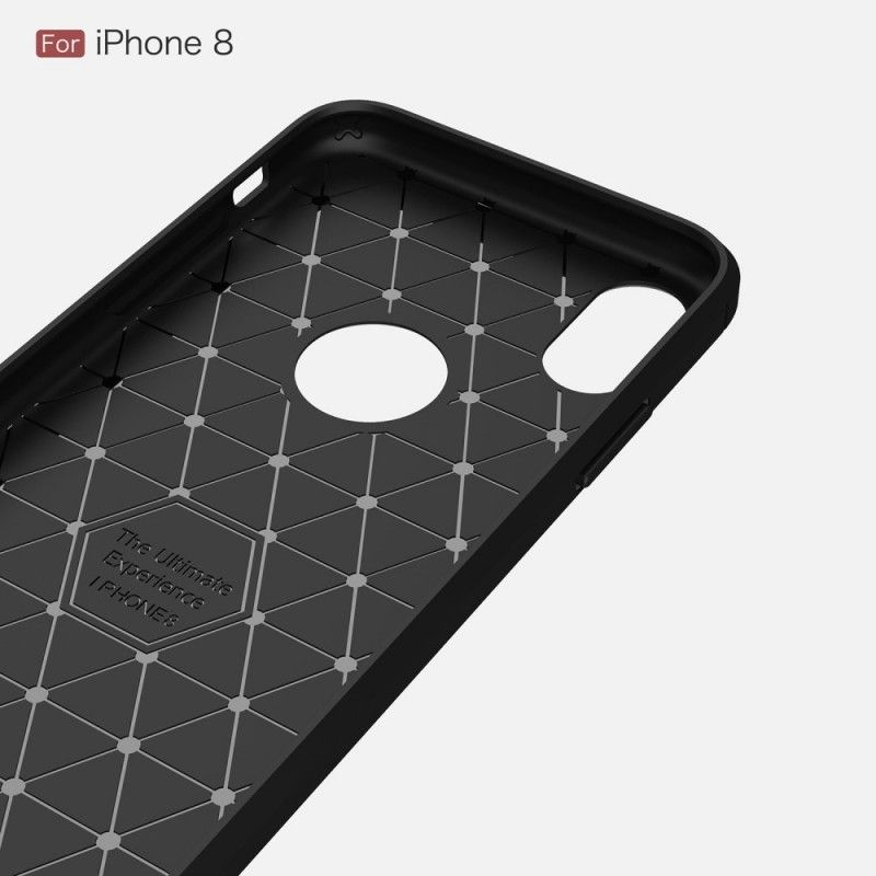 Etui iPhone X Szary Czarny Szczotkowane Włókno Węglowe