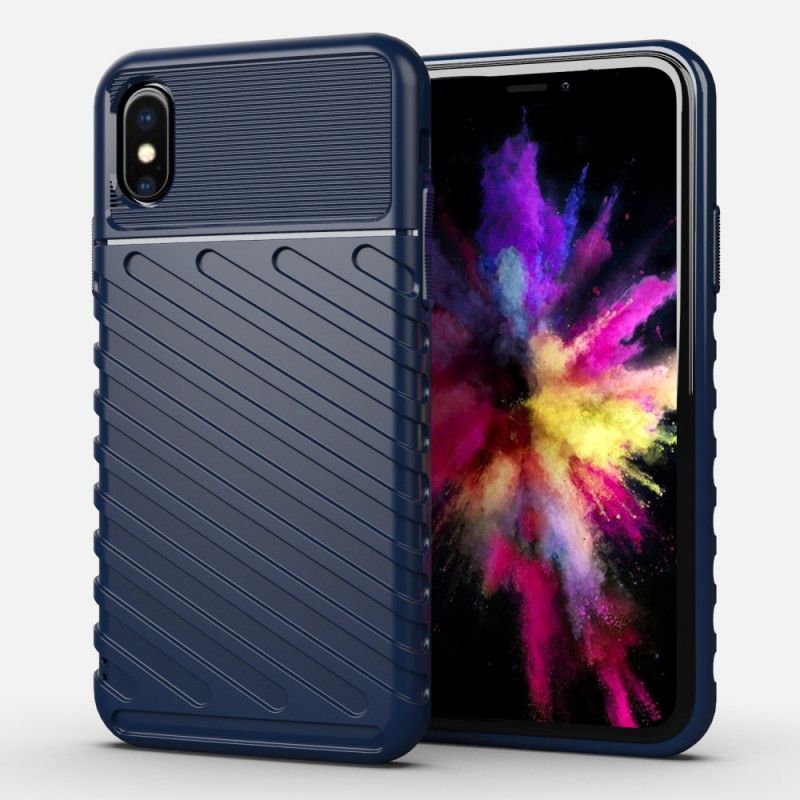 Etui iPhone X Zielony Czarny Seria Grzmotów