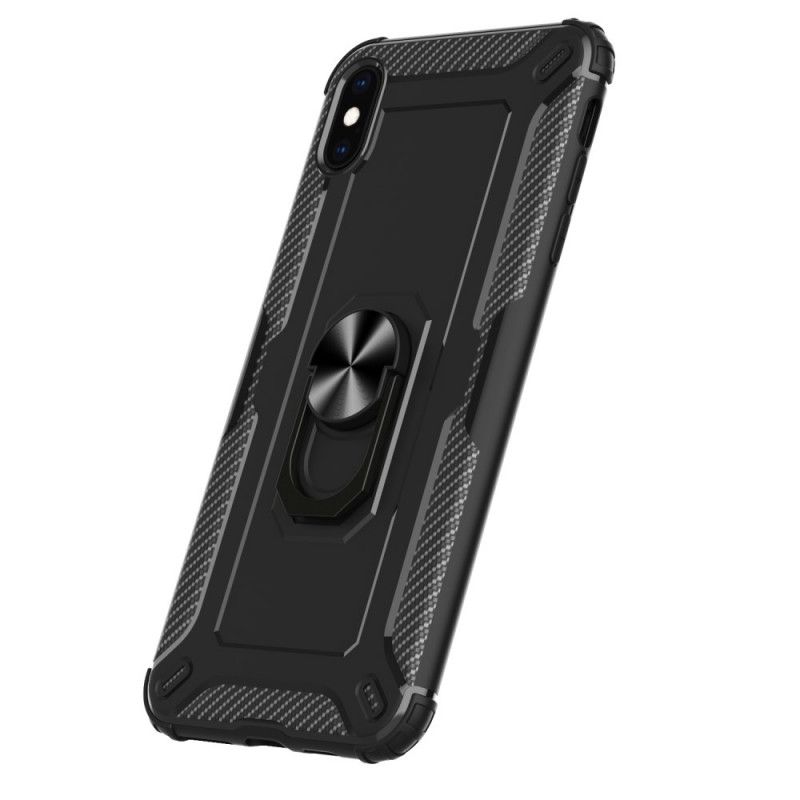 Etui iPhone X Zielony Czarny Silikonowy Uchwyt Na Pierścień