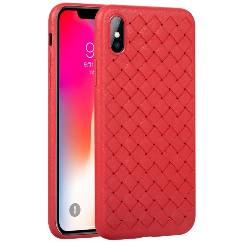 Futerały iPhone X Czerwony Czarny Etui na Telefon W Oplocie