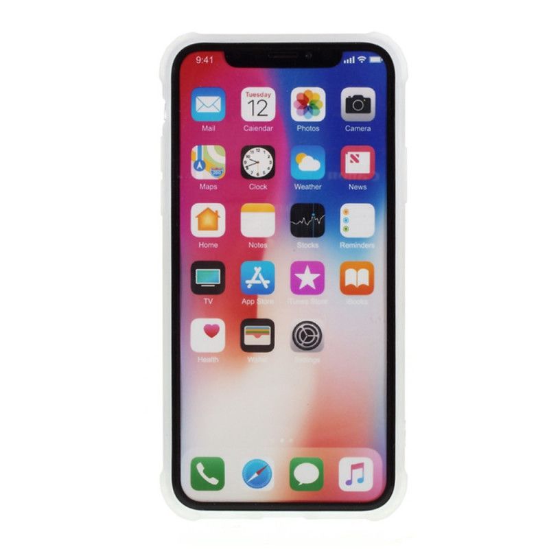 Futerały iPhone X Magenta Biały Etui na Telefon Krzykliwy Geometryczny Marmur