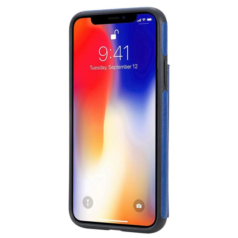 Futerały iPhone X Różowe Złoto Granatowy Etui na Telefon Etui Na Karty Z Nadrukiem Kota