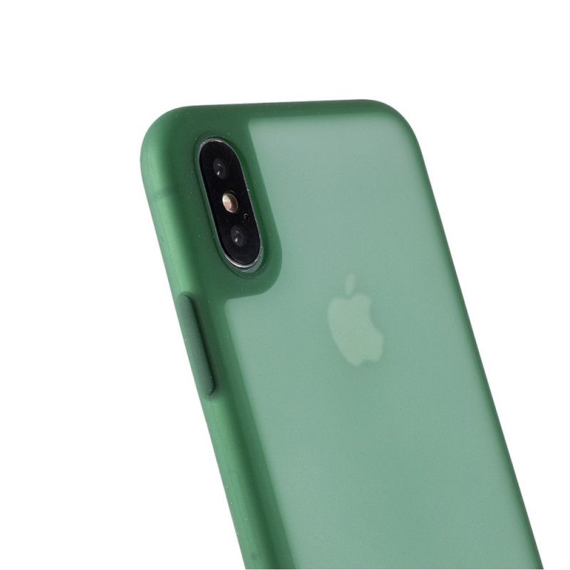 Futerały iPhone X Różowy Biały Etui na Telefon Przezroczyste Kolory Silikonu