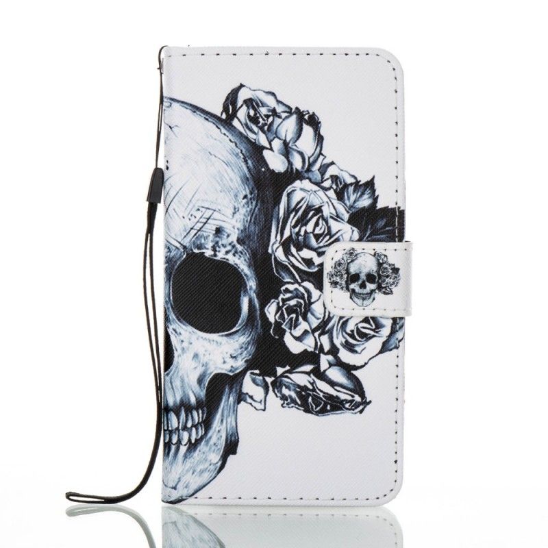 Etui Folio Samsung Galaxy A5 2017 Kwiecista Czaszka