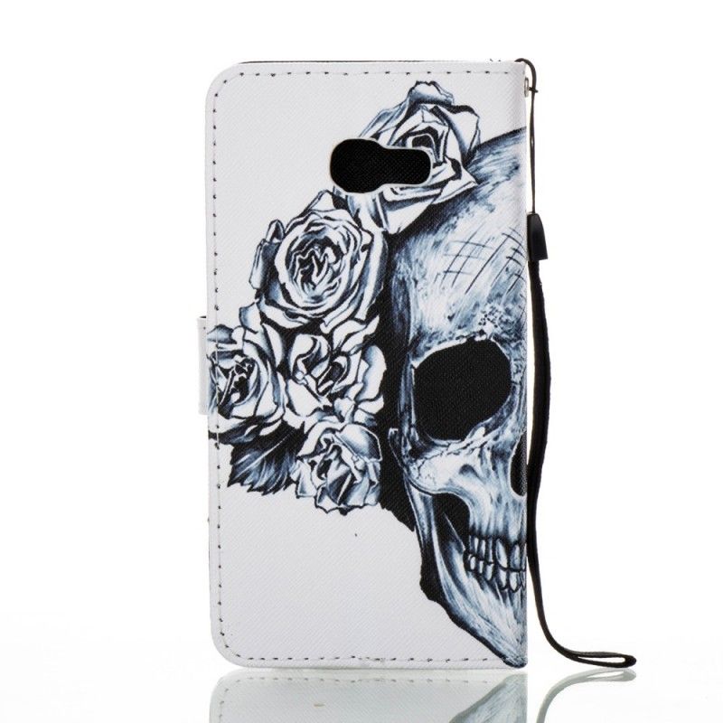 Etui Folio Samsung Galaxy A5 2017 Kwiecista Czaszka