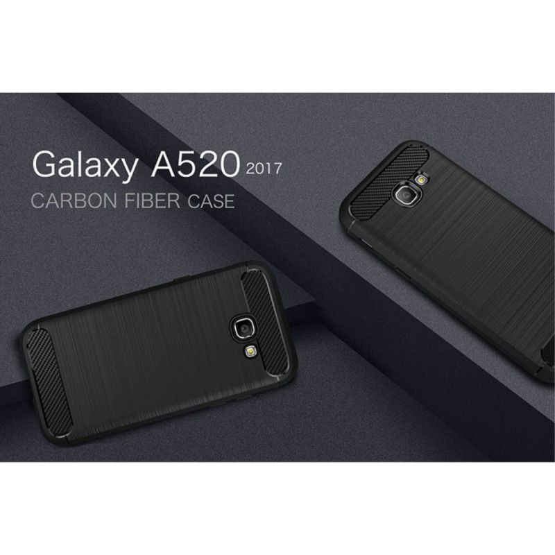 Etui Samsung Galaxy A5 2017 Czarny Szczotkowane Włókno Węglowe Etui Ochronne