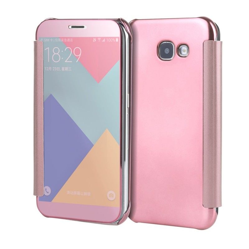 Flip Kotelot Samsung Galaxy A5 2017 Jasnoniebieski Ciemnoniebieski Lustro Etui Ochronne