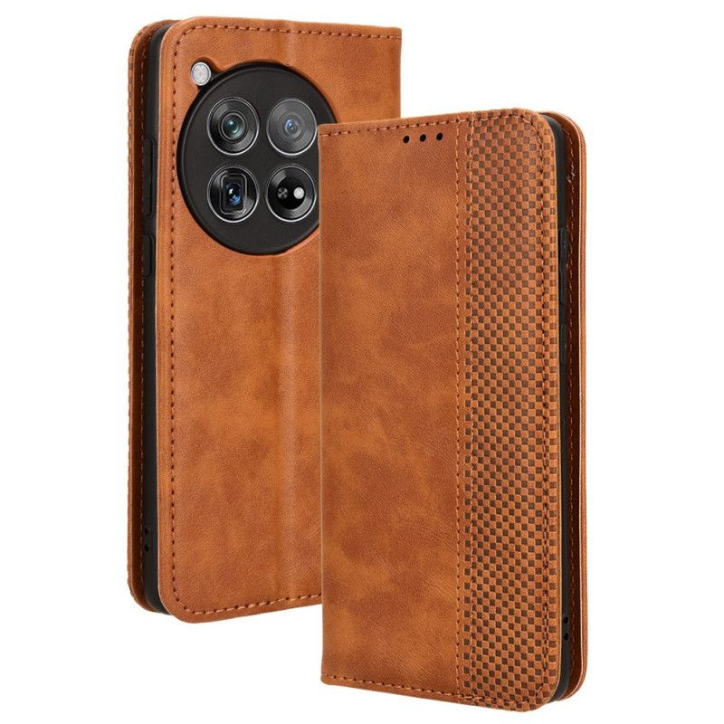 Flip Kotelot Oneplus 12 5g Etui Na Telefon Tekstura Retro