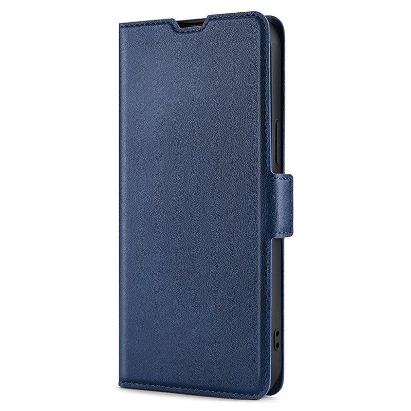 Etui Folio do Samsung Galaxy S22 Plus 5G Styl Z Bardzo Cienkiej Skóry