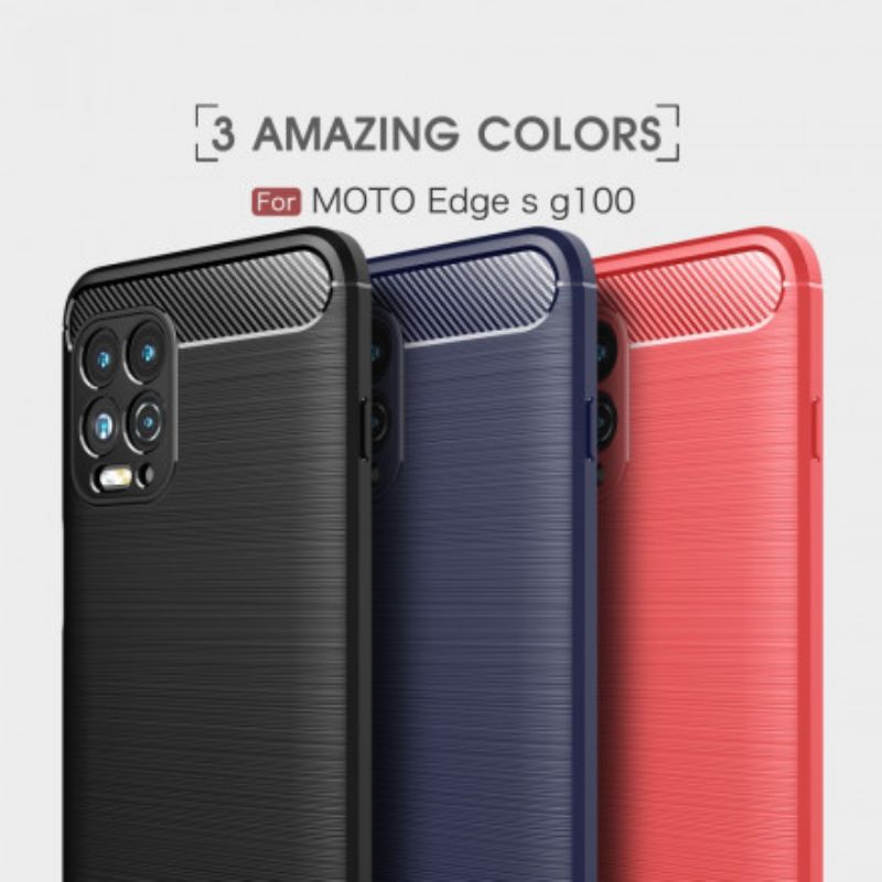 Etui Do Moto G100 Szczotkowane Włókno Węglowe