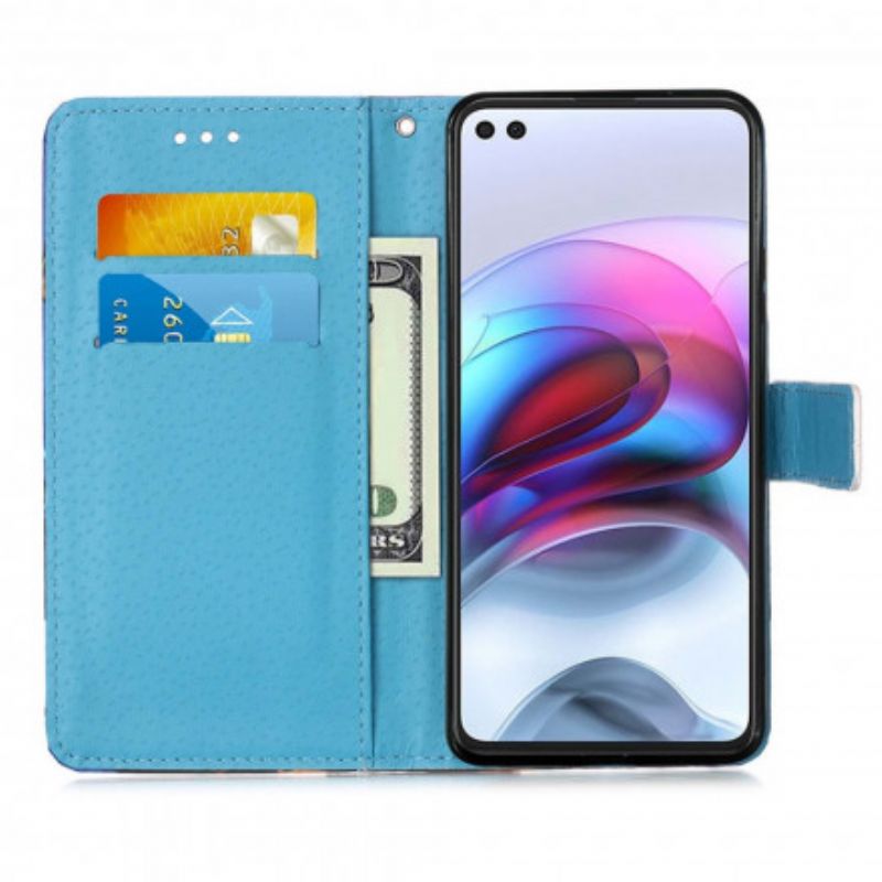 Etui Folio Moto G100 Pasek Motyli Wieży Eiffla