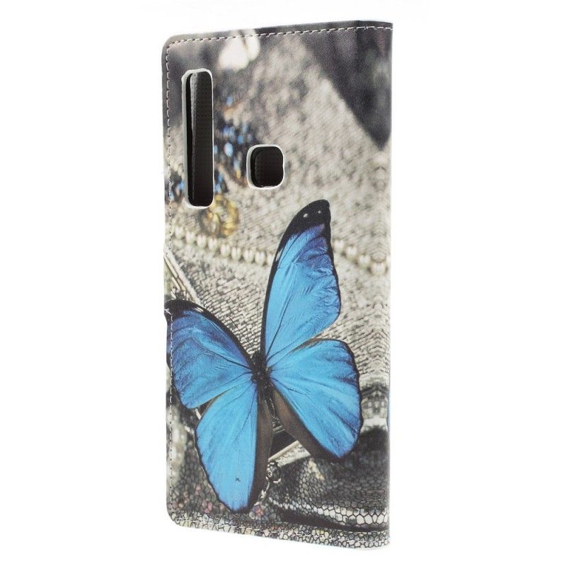 Etui Folio Samsung Galaxy A9 Niebieski Motyl