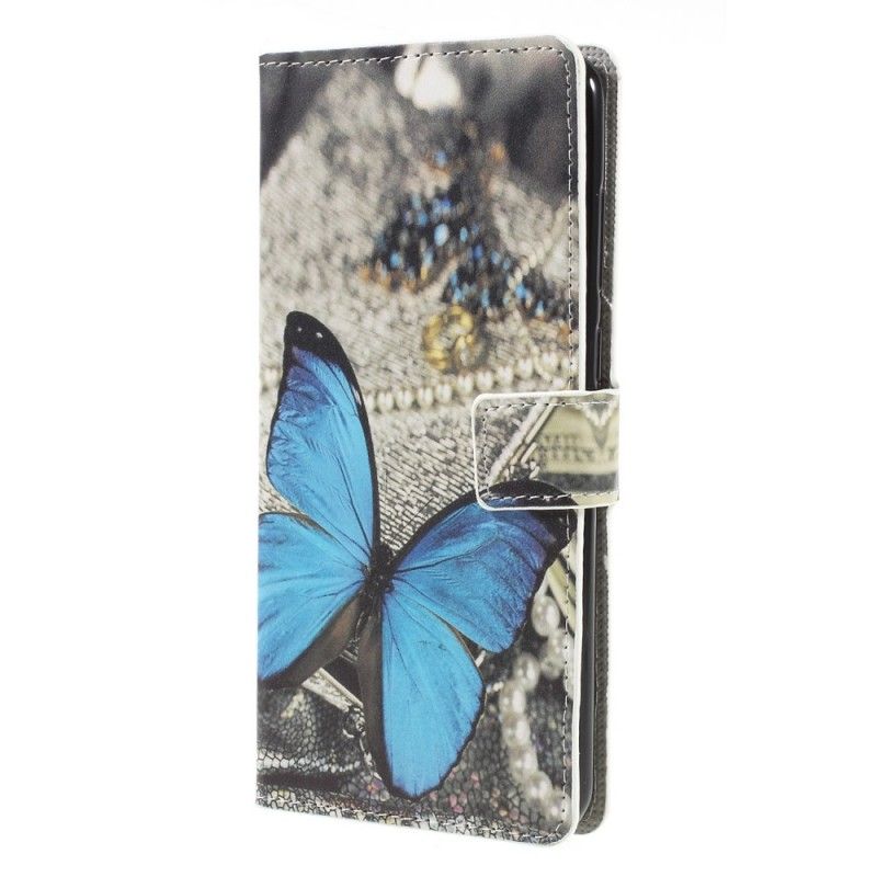 Etui Folio Samsung Galaxy A9 Niebieski Motyl