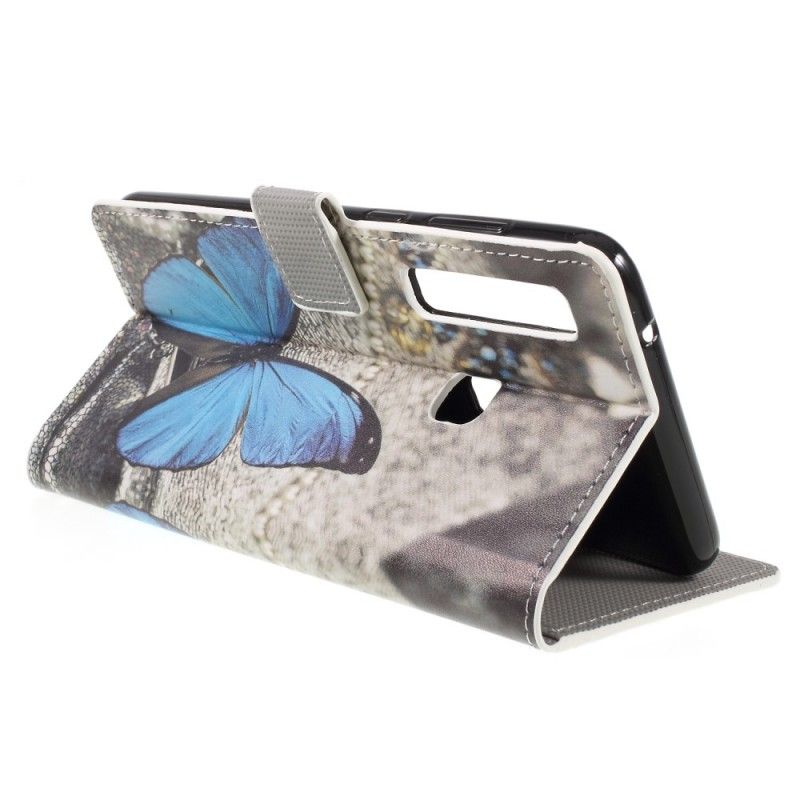 Etui Folio Samsung Galaxy A9 Niebieski Motyl