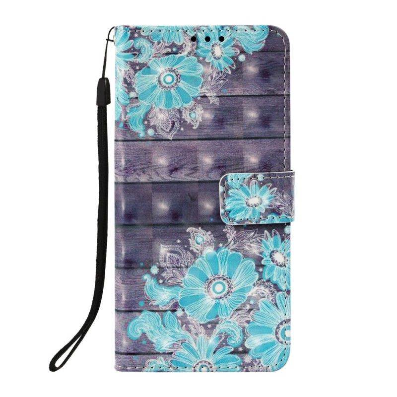 Etui Folio Samsung Galaxy A9 Niebieskie Kwiaty