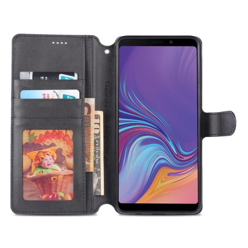 Etui Folio Samsung Galaxy A9 Szary Czarny Retro Azns